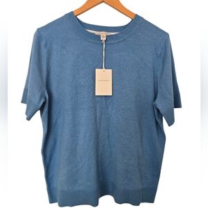 NWT Free Assembly Light Blue Knit Top Size XL